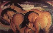 Franz Marc The small yellow horses oil painting reproduction